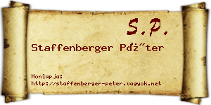 Staffenberger Péter névjegykártya